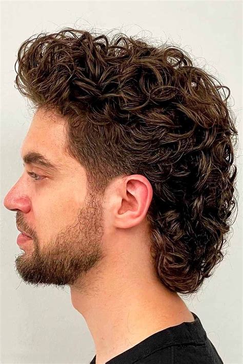 curly hair mullet men