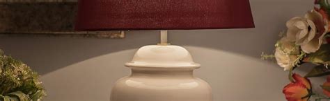Buy Homesake Ceramic Pot Shaped Base White Table Lamp with White Cone ...