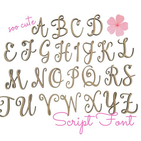 Girly Cursive Alphabet Fonts