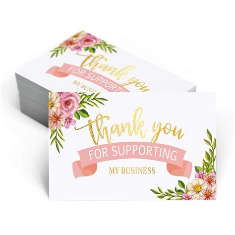 Thank you for Supporting My Business Cards – Customer Thank You Cards ...
