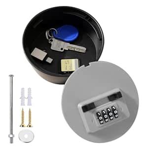 HASTHIP® Key Box Safety 4-Digital Combination Lock 4 Inches Round Safe ...