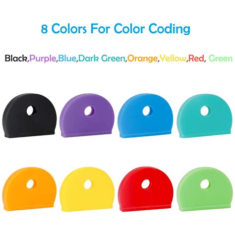 Vibit 16 Pack Key Caps Covers Tags Set Plastic Key Identifier Coding ...