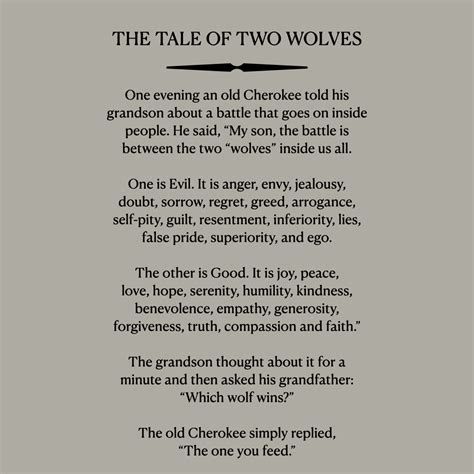 Tale Of Two Wolves Printable