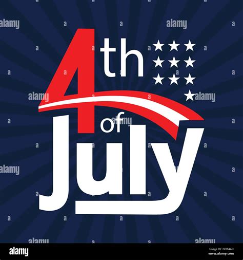 Happy 4th of July template design. American Independence Day greeting ...