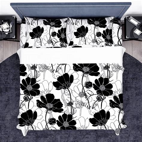 Black And White Floral Bed Sheets