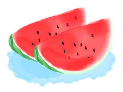 スイカ　イラスト に対する画像結果