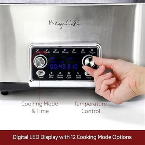 MegaChef Deluxe 8 Quart 12-in-1 Programmable Multi India | Ubuy