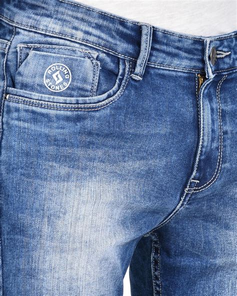 Buy Men's Blue Washed Slim Fit Jeans for Men Blue Online at Bewakoof