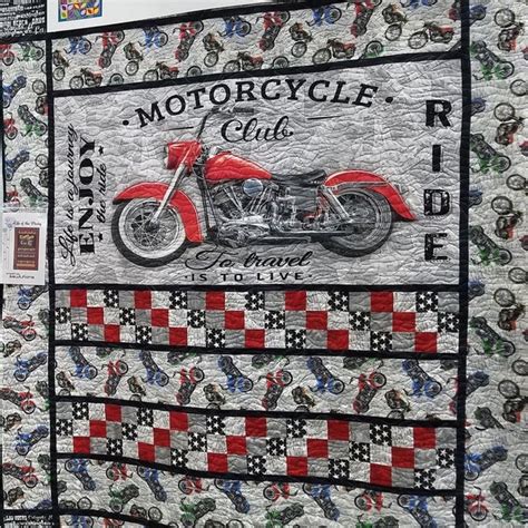 Motorcycle Quilt Pattern 的图像结果