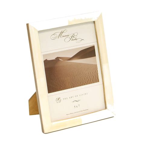 Maxxi Designs Photo Frame with Easel Back, 4 x 6", Rounded White Bone ...