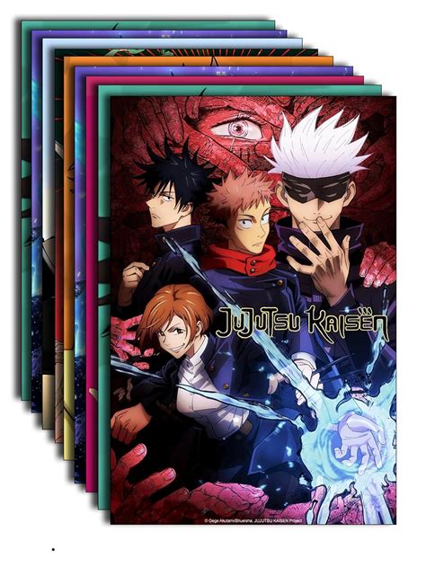 Jujutsu Kaisen Combo Poster | JJK Anime Poster For Wall Pack Of 9 ...