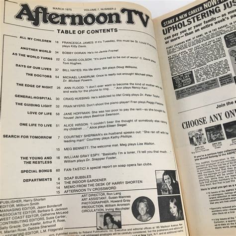 Afternoon TV Magazine March 1975 William Gray Espy & Trish Stewart No