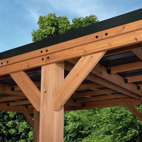 Backyard Discovery Kingsport 20' x 12' Cedar Wood Outdoor Carport with ...