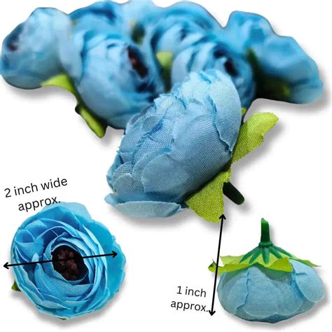Blue Peony Faux Flower Topper for Stunning Cake Designs