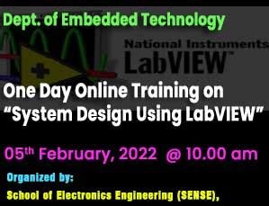 One Day Online Training on System Design Using LabVIEW