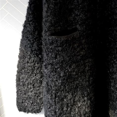 R&D.M.Co- no.7816b MOHAIR LOOP KNIT COAT Black | Cieloazulmat