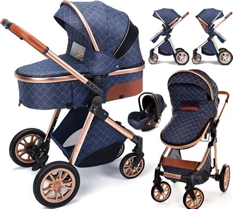Baby Buggy Pram Pushchair Stroller 3 in 1 Child Lightweight Folding ...