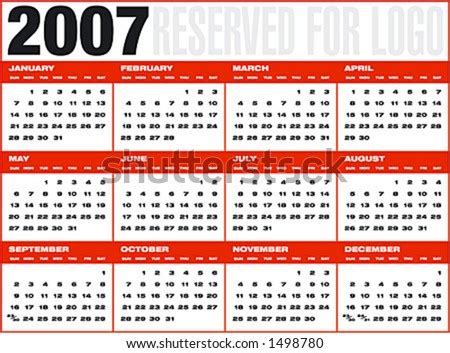 2007 Calendar (PDF, Word, Excel)