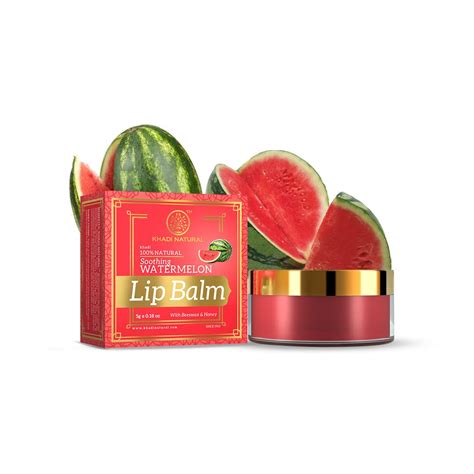 Buy Khadi Natural Watermelon Lip Balm with Beeswax and Shea Butter 5g ...