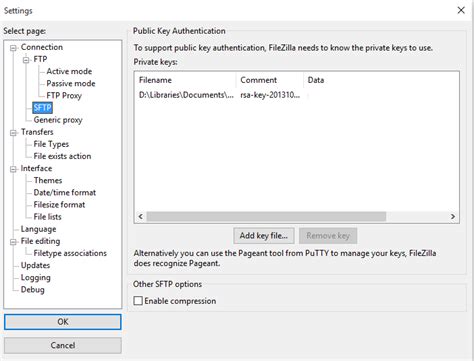 Image result for FileZilla SSH Key