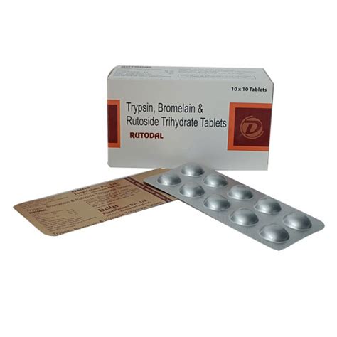 Trypsin 48mg + Bromelain 90mg + Rutoside Trihydrate 100mg Tablets Dall
