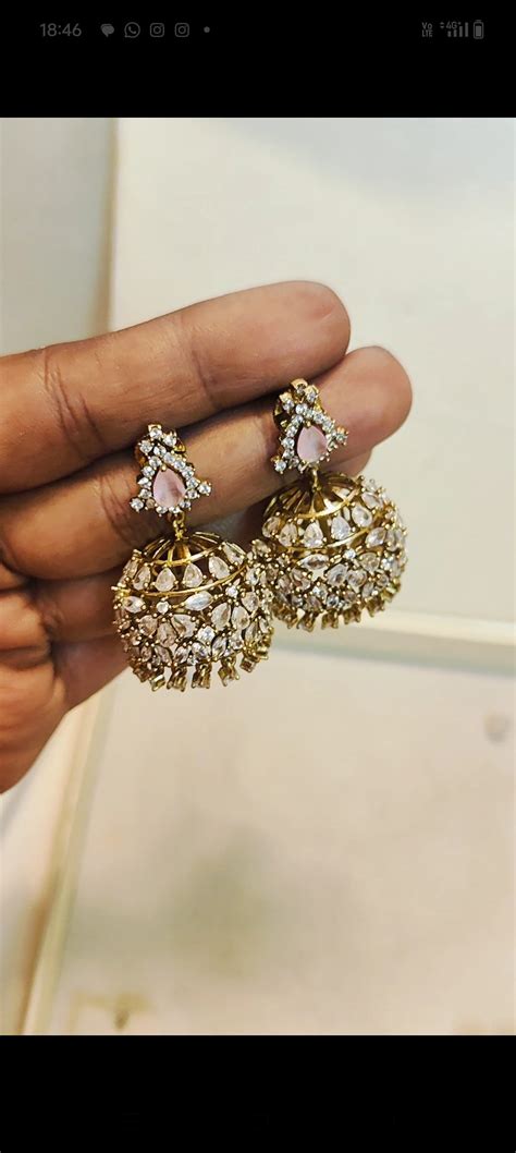Victoria jadau finish jhumka premium quality – Kankanam - South India ...