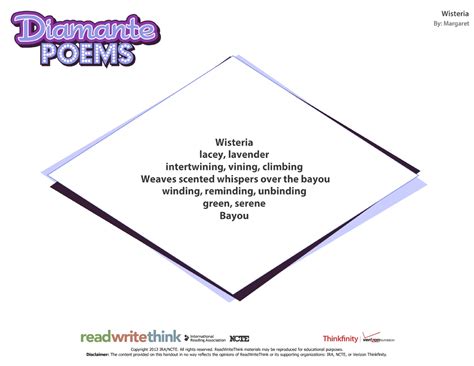 Diamante Poem Template Free - Modern Resume Template Word