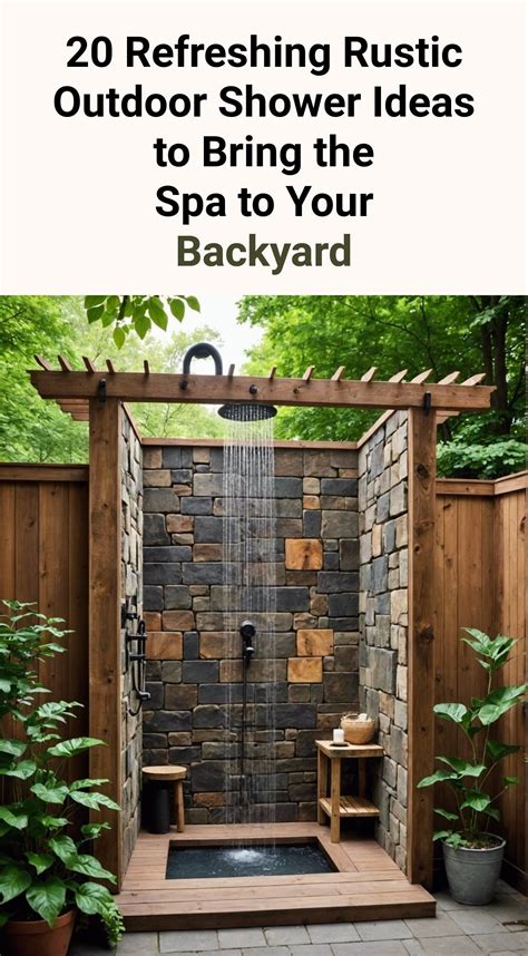 20 Refreshing Rustic Outdoor Shower Ideas To Bring The Spa To Your ...