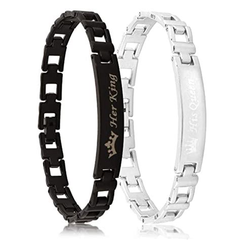 Buy Juneja Enterprises Silver & Black His Queen & Her King Metal Couple ...