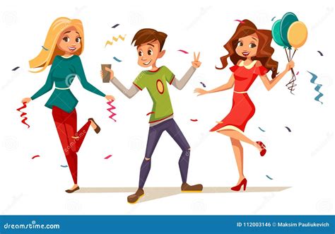 Kids Celebrating Birthday Vector Illustration | CartoonDealer.com #29378534