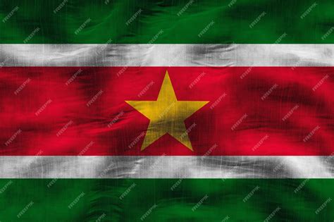 Premium Photo | National flag of suriname background with flag of suriname