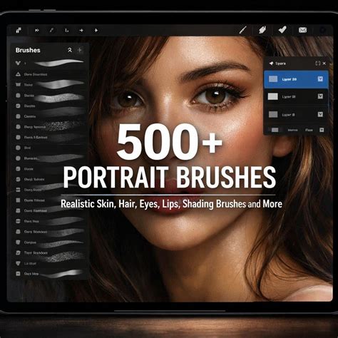 500+ Professional Portrait Brushes for Procreate & Photoshop | Hyper ...