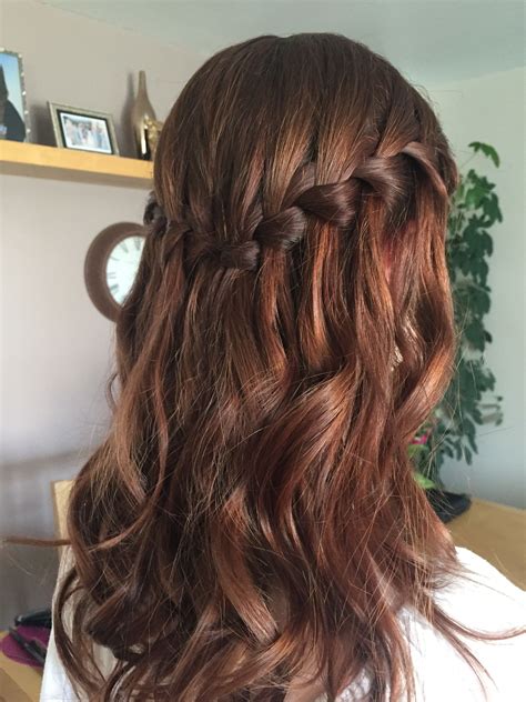 Beautiful waterfall plait - bridesmaid / prom hair
