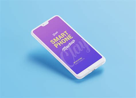 Clay Smartphone Mockup | Free PSD Templates