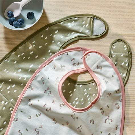 GULDVÄVARE bib, green/white - IKEA