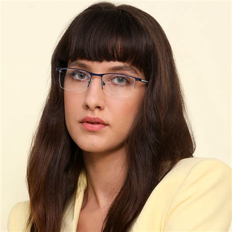 Buy Matte Blue White Half Rim Rectangle New Balance NB E13657-C2 ...