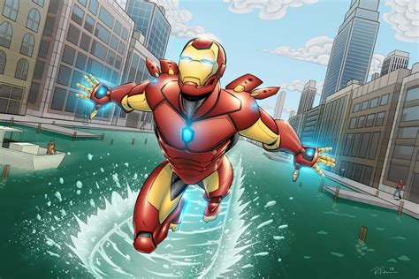 Iron Man Flying Comic