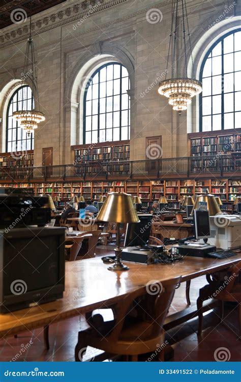 Rose Main Reading Room in New York Public Library, NYC Editorial ...