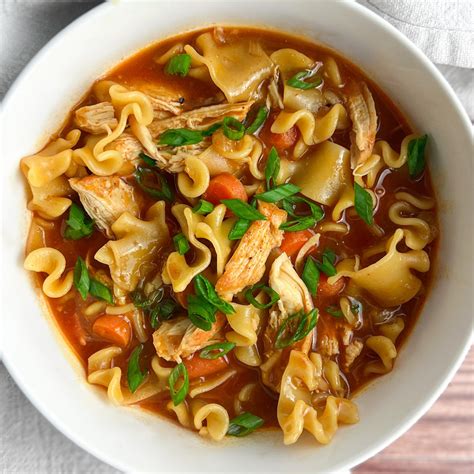 Spicy Chicken Noodle Soup - Crafty Cookbook