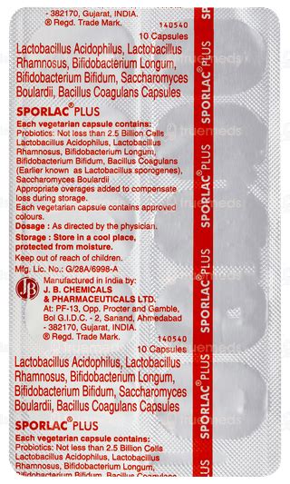 Sporlac Plus | Order Sporlac Plus Capsule Online at Truemeds