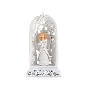 Buy Dicksons Lord Bless Keep You White 6 Inch LED Light Up Resin ...