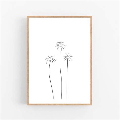 Buy Palm Tree Line Art Palm Tree Print Abstract Palm Wall Decor Online ...