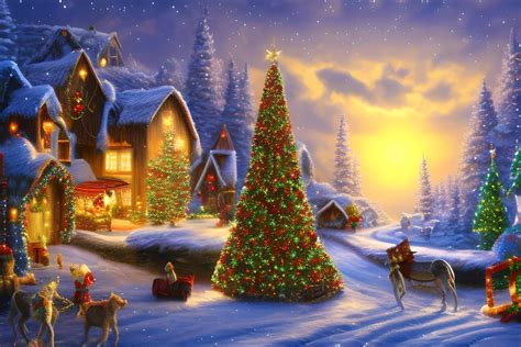 Christmas Background, Christmas Landscape Background, Christmas ...