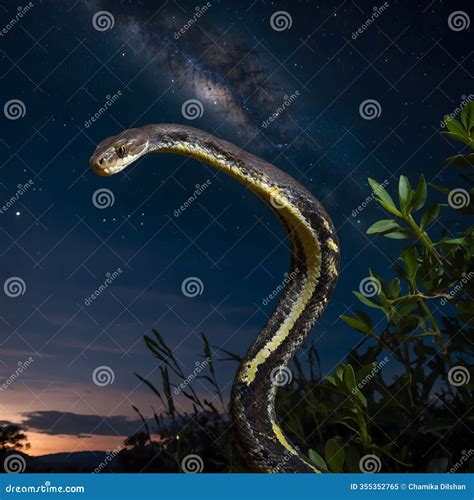 Labeled Diagram of King Cobra Showing Anatomy Habitat and Behavior Information Stock Image ...