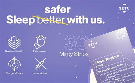 Setu Sleep Restore Melatonin 5mg - 30 Orally Dissolving Strips (Pack of ...