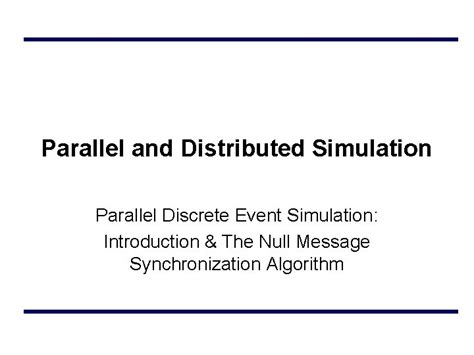 Image result for Parallel Discrete Event Simulation