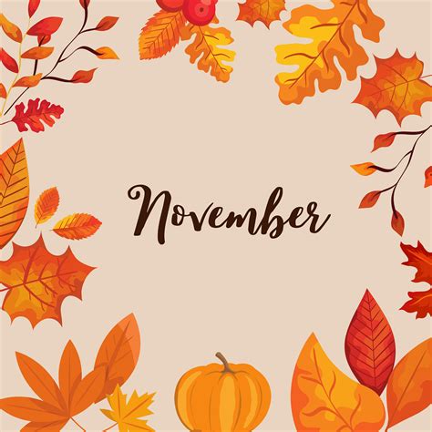November Calendar Clip Art Free