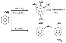 Reaction of phenol with dil. HNO3 gives - Tardigrade