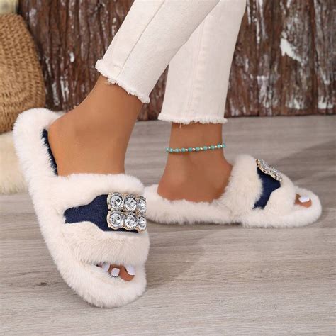 Hairy Slippers For Women In Autumn And Winter 2024, New Indoor Anti ...