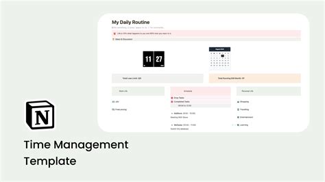 Image result for Notion Time Management